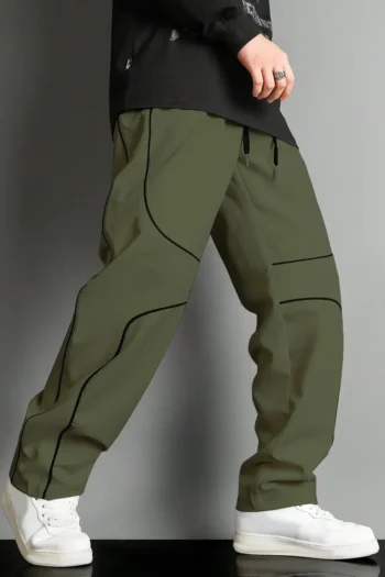 Olive Piping Joggers